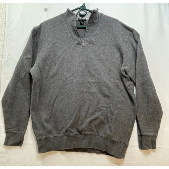 Kirkland Signature 1/4 zip sweater mens XL long sleeve gray - Picture 1 of 8